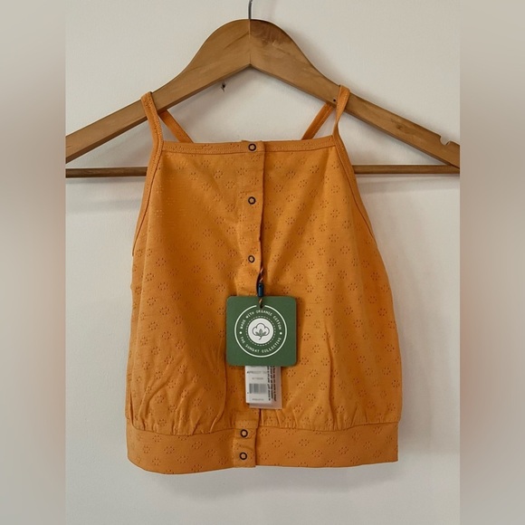 The Sunday Collective Girls 6-7 Years Orange So Sweet Tank Top Apricot Tan - Picture 3 of 8
